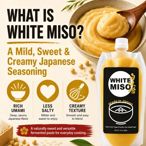 Miniatura 2 de Tubo de pasta de miso blanco – Shiro Miso japonés dulce, refuerzo suave de Umami para sopa, salsa, aderezo y adobo, sin gluten, fabricado en Japón
