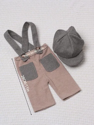 Miniatura 7 de Ylsteed Trajes de sesión de fotos para niño recién nacido, 2 piezas, trajes de fotografía para bebé niña, accesorios de fotografía para bebé, traje