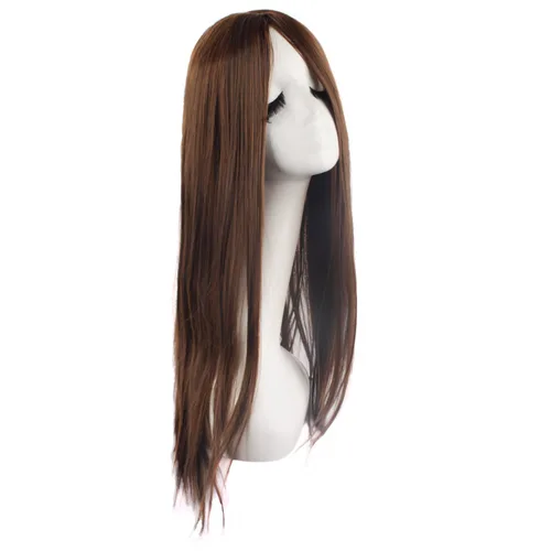 Miniatura 2 de MapofBeauty - Peluca larga y lacia natural especial para mujer de 28 pulgadas/70 cm (marrón)