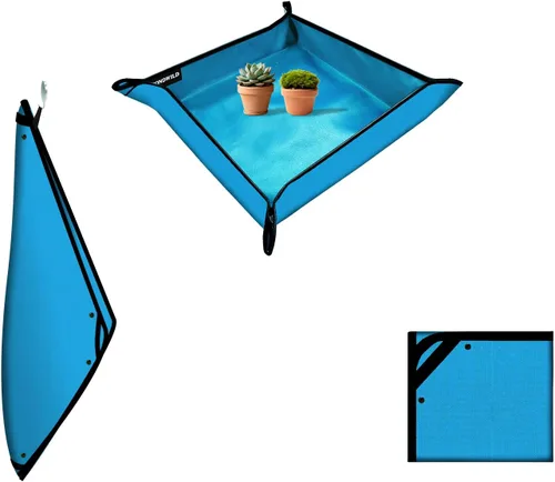 Miniatura 19 de Tapete grande de trasplante de plantas, tapete grueso impermeable para macetas, tapete de jardinería para suculentas, tapete portátil