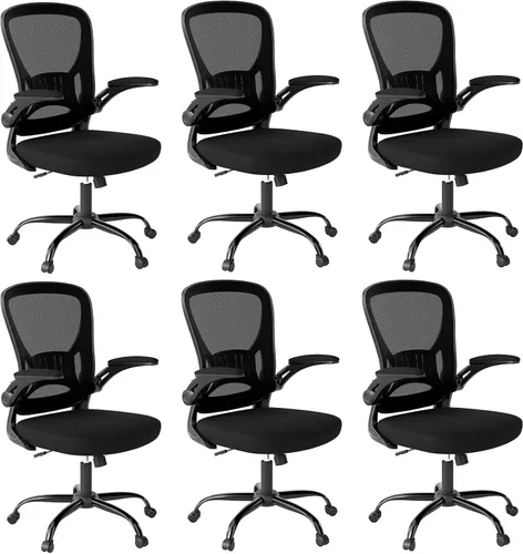 Miniatura 9 de Youhauchair Silla de oficina, sillas ergonómicas de escritorio de oficina en casa con brazos abatibles y soporte lumbar, altura ajustable