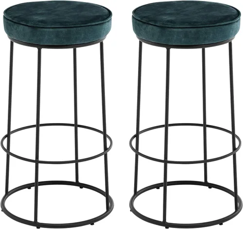 Miniatura 11 de DUHOME Juego de 2 taburetes de bar, taburete de cocina, taburetes de bar modernos de altura de mostrador, sillas de comedor para desayuno, taburete