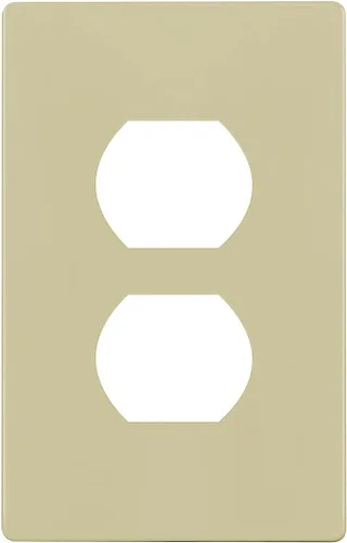 Miniatura 69 de ENERLITES Placa de pared de salida de receptáculo dúplex de tamaño mediano, placas de cubiertas de toma de corriente, tamaño medio de 1 banda, 4.88