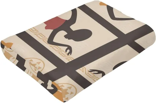 Miniatura 6 de Ouqiuwa Hermosa manta vintage para mujeres afroamericanas, manta de franela de microfibra de felpa de 40 x 30 pulgadas para cama, sofá, campamento