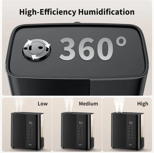 Miniatura 7 de JRD Humidificadores de niebla cálida y fría para dormitorio, 5 L, humidificador de aire ultrasónico silencioso, alivio rápido de los síntomas