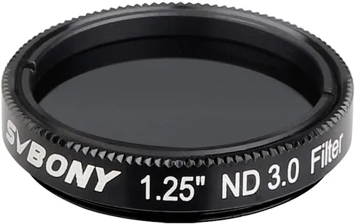 Miniatura 2 de SVBONY Filtro de telescopio SV139 Filtro de luna 0.1 por ciento de transmisión 1.25 pulgadas ND1000 Filtro de densidad nutritiva para telescopio
