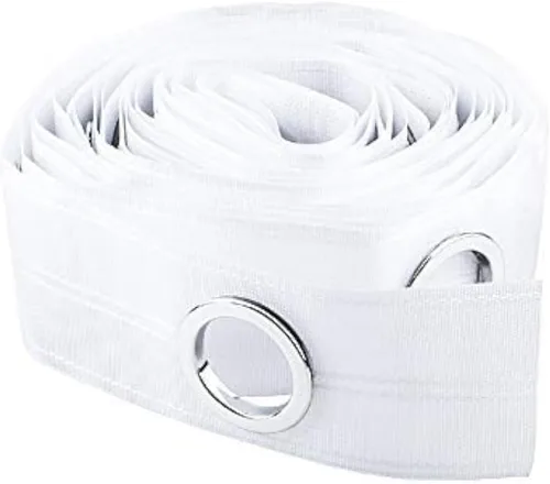 INCREWAY Cinta de cortina, 32.8 ft (10.9 yardas) para cortinas perforadas, decoración de bricolaje, color blanco