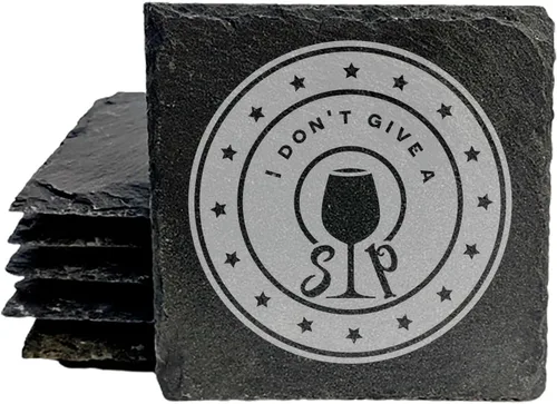 Miniatura 29 de Wine Not? Hilarious Drinking Wine is My Hobby Slate Coasters - Round Slate - Set of 8 Drinking Wine is Not My Habit