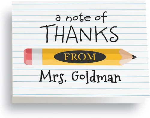 Miniatura 5 de Current Tarjetas de notas personalizadas para profesores de lápiz amarillo, 24 tarjetas con sobres blancos, tamaño de 4¼ x 5½ pulgadas, papelería