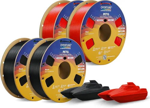 Miniatura 47 de OVERTURE - Filamento PETG de 1/16 de pulgada (1.75 mm) para impresora 3D y FDM, bien enrollado, duradero, carrete de 4.4 libras, dureza firme