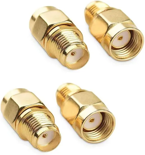 Miniatura 4 de CORONIR Adaptador coaxial RF hembra SMA a RP-SMA macho adaptador para antenas Wireless LAN dispositivos Coaxial Cable Coaxial Booster Repetidores