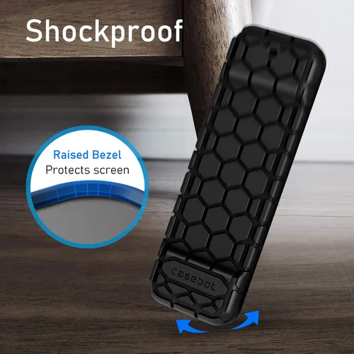Miniatura 3 de Fintie - Funda protectora de silicona para control remoto de Siri Apple TV 4K de 5ª y 4ª generación, antideslizante, diseño de panal, ligero