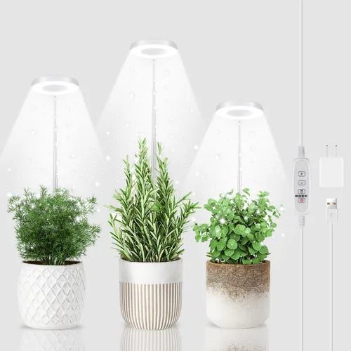 Miniatura 9 de GYTF Luz de cultivo de plantas Halo, lámpara LED blanca de 6000 K de espectro completo para plantas de interior, suculentas, mini bonsái, plantas
