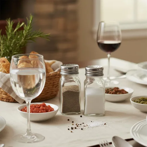Miniatura 3 de Juego de salero y pimentero de vidrio transparente, accesorios de cocina para la mesa Refillable Clear Glass Salt and Pepper Shakers, Classic