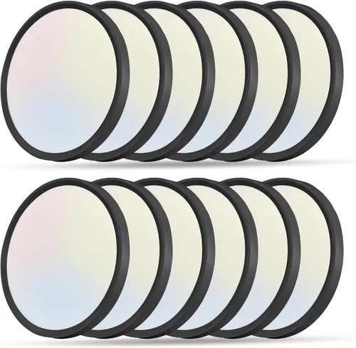 Miniatura 10 de 4PK - Lámpara de techo LED empotrada de 12 pulgadas, 24 W, 2520 LM, 3000 K/4000 K/6000 K CCT seleccionable, luz de techo LED súper delgada, cerca
