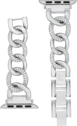 Miniatura 2 de Anne Klein Pulsera de cadena de moda para Apple Watch, segura, ajustable, correa de repuesto para Apple Watch, se adapta a la mayoría de muñecas