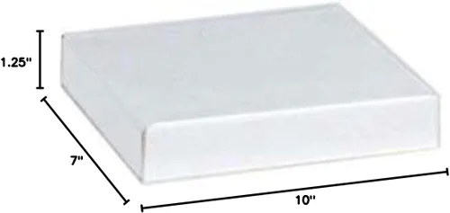 Miniatura 2 de Cajas de ropa blancas (10 x 7 x 1¼ pulgadas), caja de 100