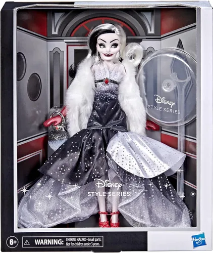 Miniatura 3 de Disney Princess Style Series Cruella De Vil, Muñeca de moda de estilo contemporáneo con accesorios, juguete coleccionable para niñas de 6 años