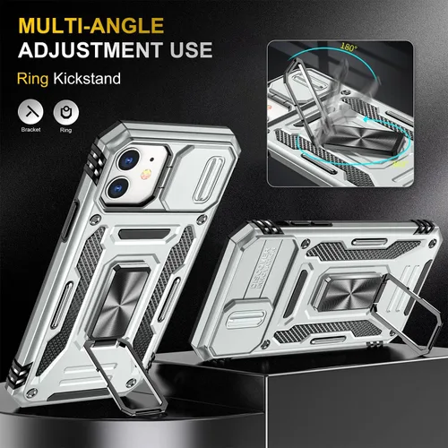 Miniatura 56 de Funda para iPhone 13 Pro con funda para cámara, con soporte de anillo para soporte, con función de montaje magnético para automóvil, para iPhone 13