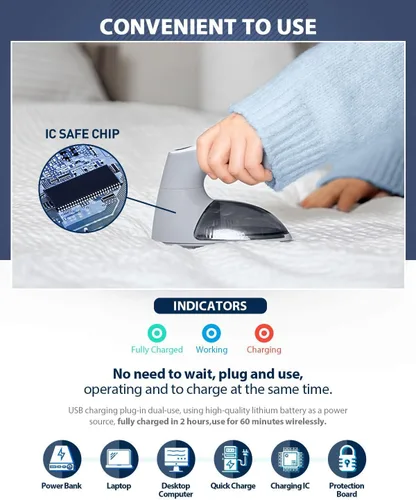 Miniatura 8 de Bymore Afeitadora de Tela y Quitapelusas para Ropa y Muebles, Removedor de Pelusa de Suéter de Servicio Pesado con Cabezal de Afeitado Grande de Gris