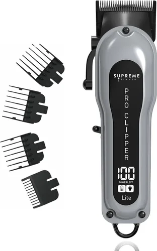 Miniatura 11 de Supreme Trimmer Combo 2 en 1 Pro Clipper y DLC T-Shaper Recortadora de barba profesional ST5206 y cortapelos STC5030 kit de barbero Negro