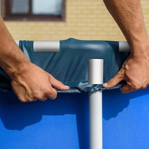 Miniatura 6 de Jetec 16 clips blancos para cubierta de piscina para piscinas sobre el suelo, abrazaderas de PVC para piscina, clips de cubierta de protección