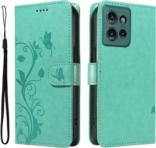 Miniatura 117 de Funda para Motorola Moto E22/E22i, piel sintética, con tarjetero y correa para la muñeca, a prueba de golpes, funda magnética para Motorola Moto Rojo