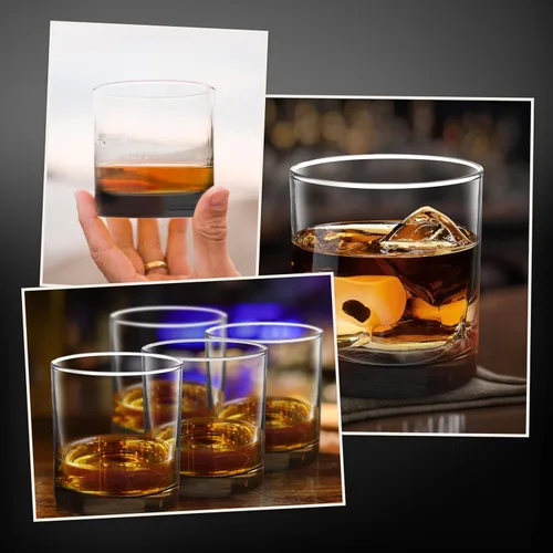 Miniatura 6 de DISCOUNT PROMOS Lexington Rocks Vaso de Whiskey 10.5 oz, Juego de 12, Paquete a Granel - Perfecto para Scotch, Bourbon, Whiskey, Cóctel - Negro