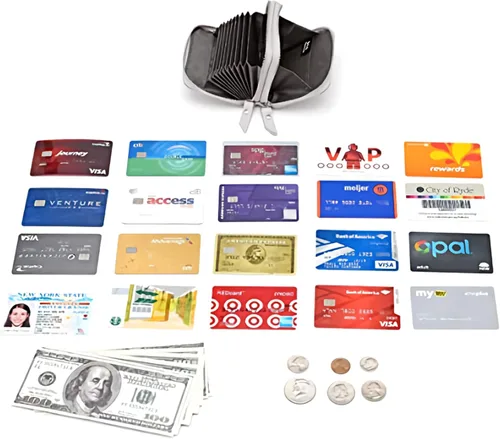 Miniatura 5 de Women's Leather RFID Secured Spacious Cute Zipper Card Wallet Small Purse
