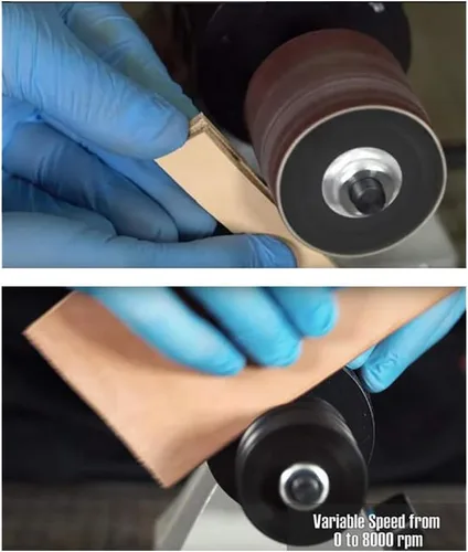Miniatura 6 de Máquina pulidora de cuero que pule la máquina de pulir el borde del cuero de la máquina de pulir 110V 0-8000RPM con la manija flexible del eje