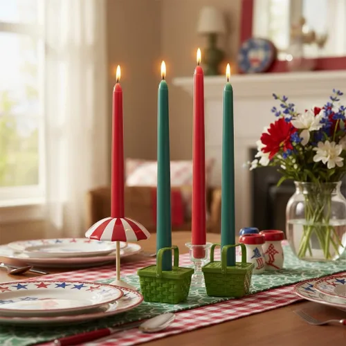 Miniatura 40 de Velas en espiral de Navidad, velas cónicas doradas, 10 pulgadas, sin perfume, para regalo de invierno, vacaciones, Navidad, decoración del hogar
