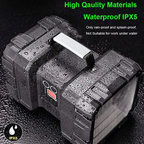 Miniatura 5 de SUYOOULIN Linterna recargable, linterna LED de 10000 mAh, 12000 lúmenes, 20 h, espera ultra larga, 3+4 modos de luces, linterna de campamento