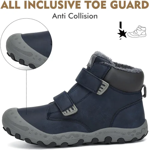 Miniatura 4 de Mishansha - Botas de senderismo para niños y niñas, longitud hasta el tobillo, resistentes al agua, antigolpes, antideslizantes, atléticas, para uso