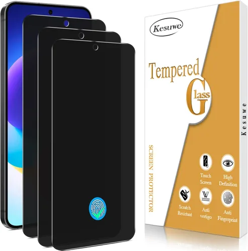 Miniatura 13 de Paquete de 3 protectores de pantalla de privacidad para Samsung Galaxy S23 5G, película de vidrio templado privado antiespía, compatible