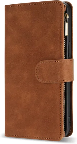 Miniatura 3 de ZZXX Funda tipo cartera para iPhone 14 Plus con [Bloqueo RFID] Ranura para tarjetas Cuero PU suave premium con cremallera tipo folio plegable