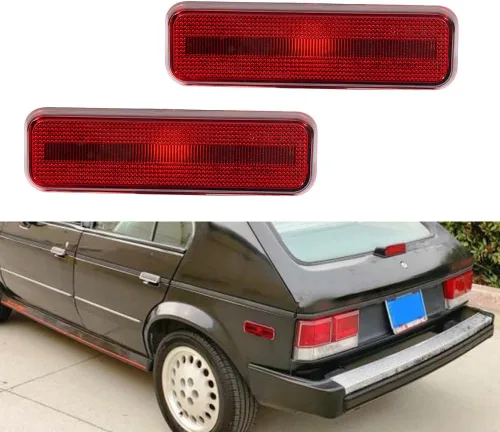 Miniatura 11 de Compatible con 1971-1993 Dodge RAM Charger D100 D150 D250 D350 Plymouth Pickup Truck Luces de Marcador Lateral del Parachoques Delantero Lente Lente