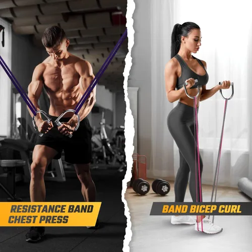 Miniatura 6 de Yes4All 360 Rotation Metal Resistance Bands, Pull Up Handle with Extra-Gripped Knurled Surface, Heavy Duty Industrial Grade Steel Stretch Attachment