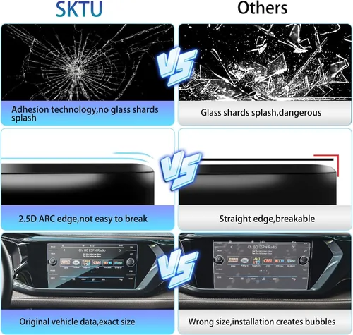 Miniatura 6 de SKTU Protector de pantalla para Taos 2022-2025, Tiguan 2018-2024, Atlas 2018-2023, Arteon 2019-2024, Altas Cross 2020-2023, antiarañazos