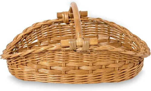 Miniatura 2 de The Basket Lady Cesta de Mimbre Recolectora, Pequeña, 18.5 pulg. L x 10 pulg. A x 9 pulg. Al, Sandstone (Se Vende Individualmente)