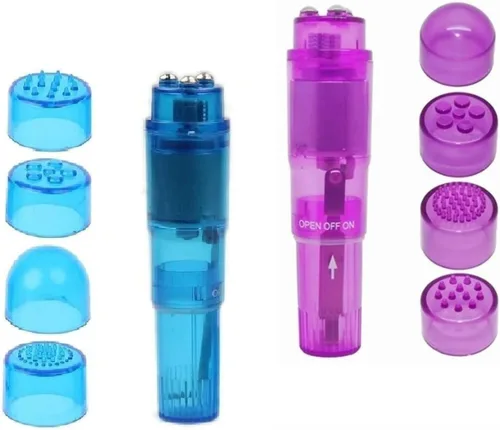 Miniatura 6 de Mini masajeador facial portátil de belleza bolígrafo de viaje para cara, cabeza, cuello, ojos, paquete de 3 unidades, color rosa