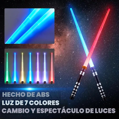Miniatura 2 de SANCO Sables de Luz para Niños - Paquete de 4, Espadas de Poder Retráctiles de 7 Colores con Sonido FX (Sensible al Movimiento), Juguetes Luminosos