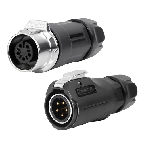 Miniatura 15 de CNLINKO LP-12 Conector de 2 pines IP68 Enchufe eléctrico circular impermeable para equipos al aire libre Maquinaria industrial solar DC 12V M12 2-8