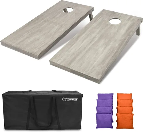 Miniatura 84 de GoSports Juego de tablas de cornhole de madera de tamaño reglamentario de 4 x 2 pies, incluye funda de transporte y bolsas de frijoles