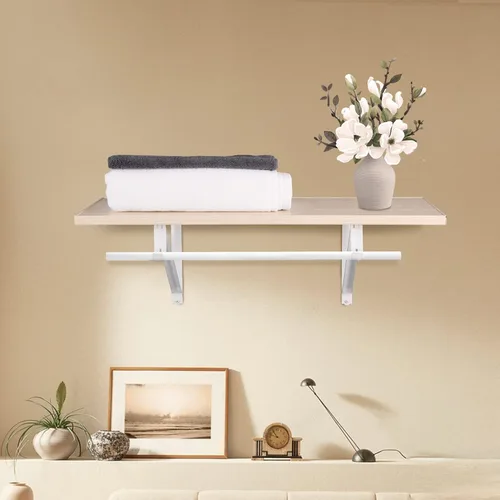 Miniatura 4 de Soportes de Barra de Armario de Servicio Pesado Paquete de 4, Soporte de Estante de Armario Montado en Pared, Soporte de Refuerzo para Estantes
