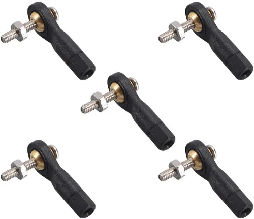 uxcell 5 unids M2 2.0xL19mm Palanca de dirección de enlace de barra de acoplamiento extremo de bola con tornillos y tuerca para helicóptero RC