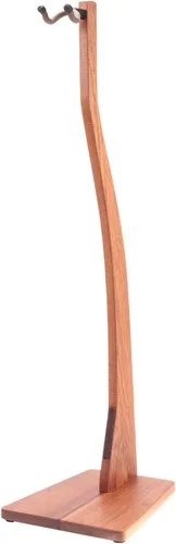 Zither Soporte de Guitarra Bajo de Madera - Soportes de Piso de Madera Maciza de Caoba Hechos a Mano Ideales para Guitarras Bajo Eléctricas,