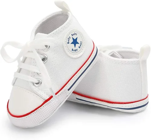 Miniatura 3 de KIDSUN zapatos deportivos altos hasta el tobillo para bebés niños y niñas con suela antideslizante suaves para recién nacidos zapatos precaminadores