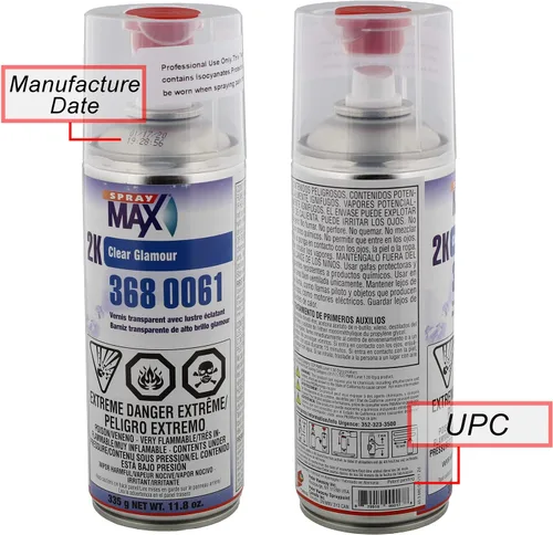 Miniatura 2 de Aerosol transparente de alto brillo USC Spray Max 2 K., Paquete de 1, Transparente