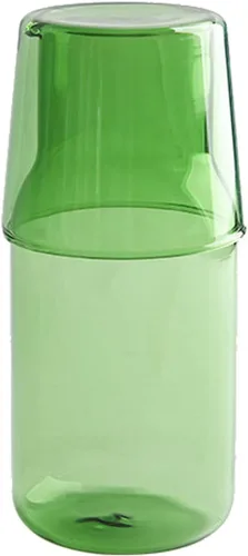 Miniatura 10 de Juego de jarras de agua de noche de cristal transparente, jarra y taza de noche