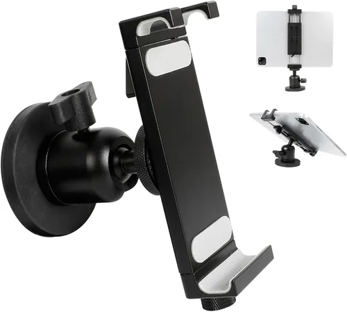 Miniatura 8 de Soporte de tableta de aleación de aluminio con cabezal de bola de 1 pulgada - Soporte giratorio para tableta 360 para iPad y otros dispositivos